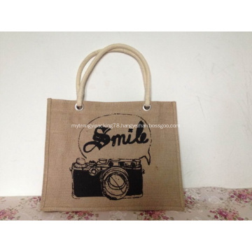 Promotional Logo Printed Jute Tote Bag